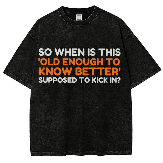 Old Enough To Know Better Vintage Distressed T-shirt