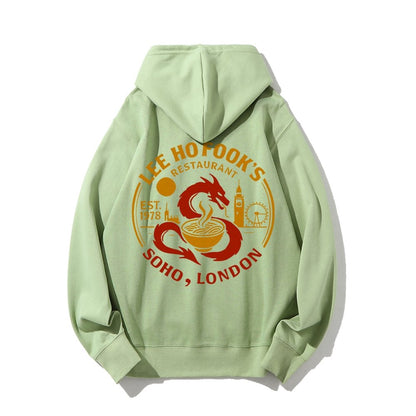 Lee Ho Fooks Printed Back Cotton Hoodie