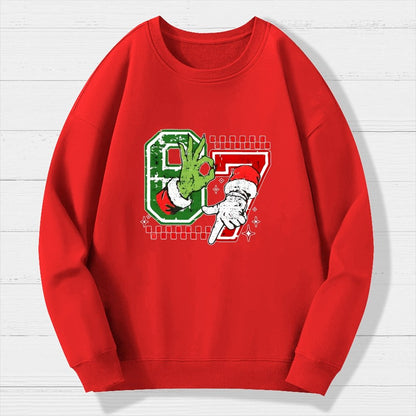Six Seven 6 7 Christmas Geek Cotton Sweatshirt