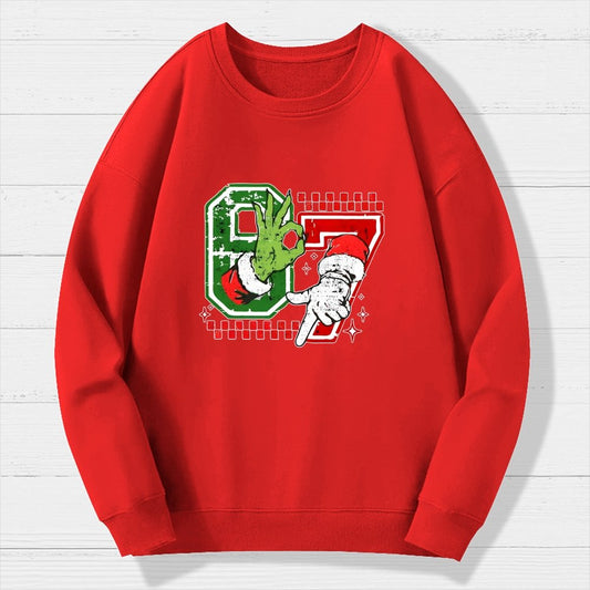 Six Seven 6 7 Christmas Geek Cotton Sweatshirt