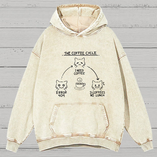 The Coffee Cycle Vintage Distressed Hoodie