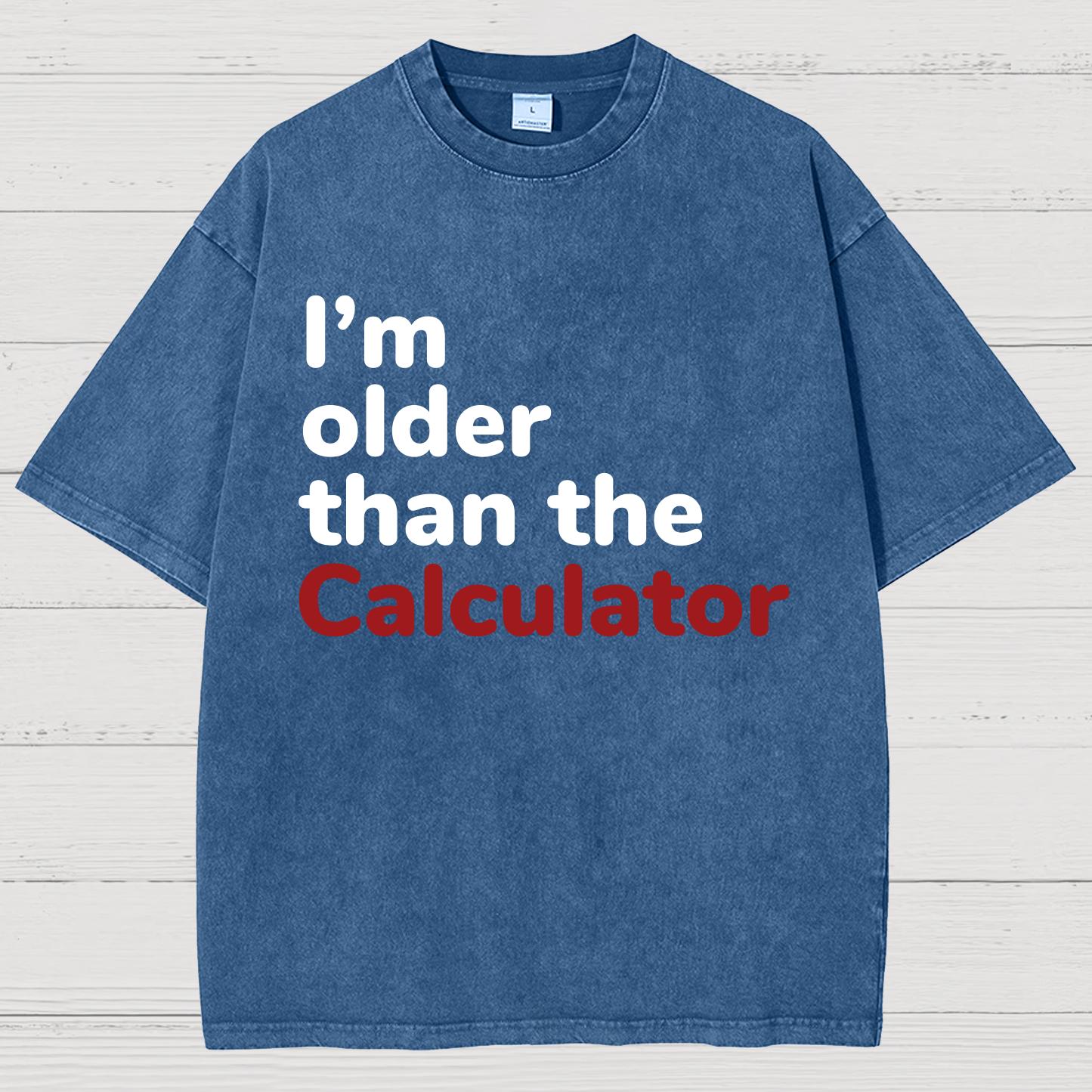 I‘m Older Than The Calculator Vintage Distressed T-shirt