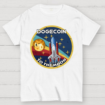 Dogecoin To The Moon DOGE Geek T-Shirt
