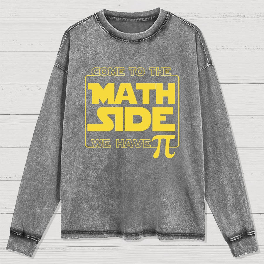 Maths Π Geek Washed Long Sleeve Tee