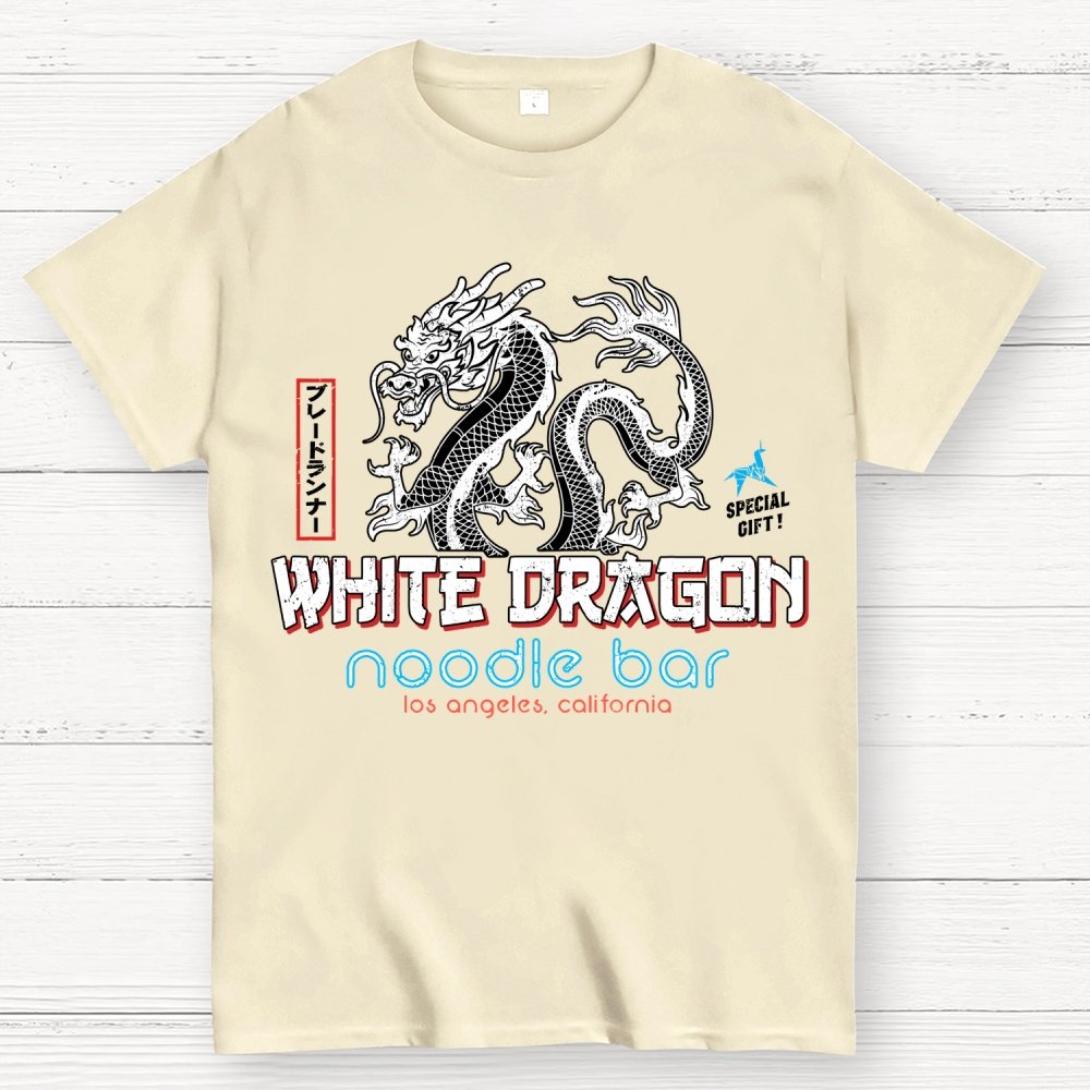 White Dragon Noodle Bar Unisex Geek T-Shirt