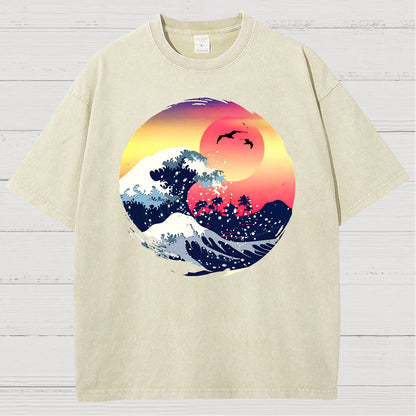 Retro Waves Vintage Distressed T-shirt