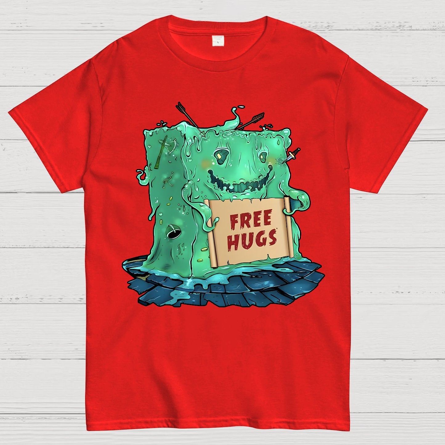 Gelatinous Cube free hugs Geek T-Shirt