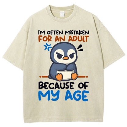 Penguin Often Mistaken For An Adult Vintage Distressed T-shirt