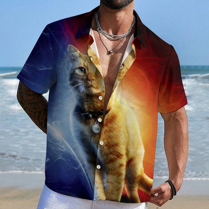 Goose Cat Alien Geek Hawaiian Shirt