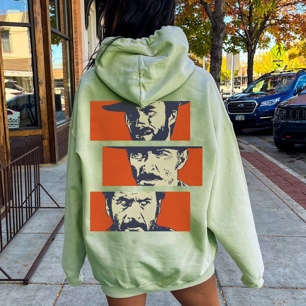 Buono Brutto Cattivo Printed Back Unisex Cotton Hoodie