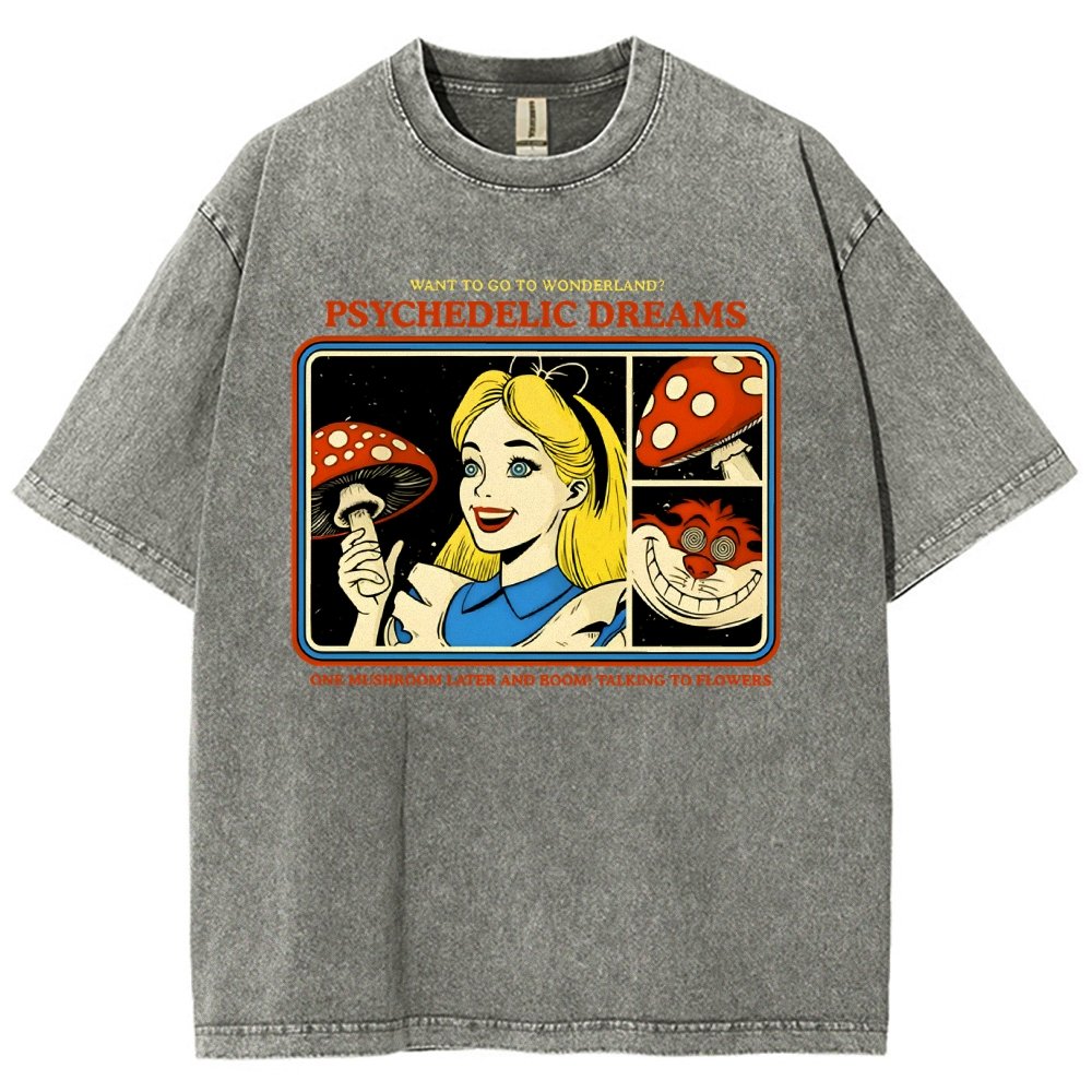 Psychedelic Dreams Vintage Distressed T-shirt