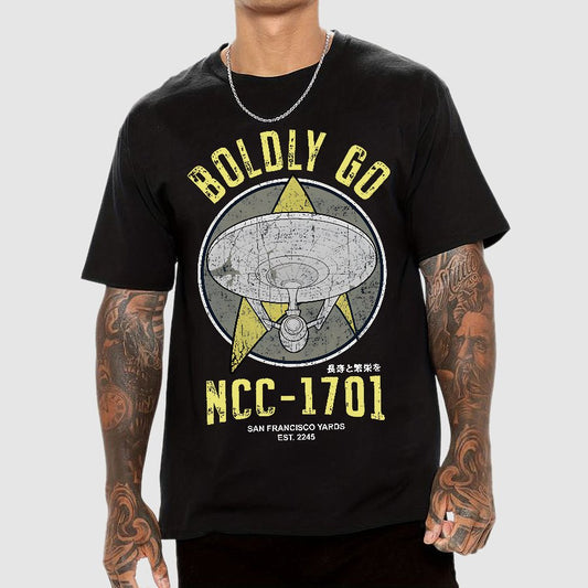 Boldly Go Vintage Adventurers Geek T-Shirt
