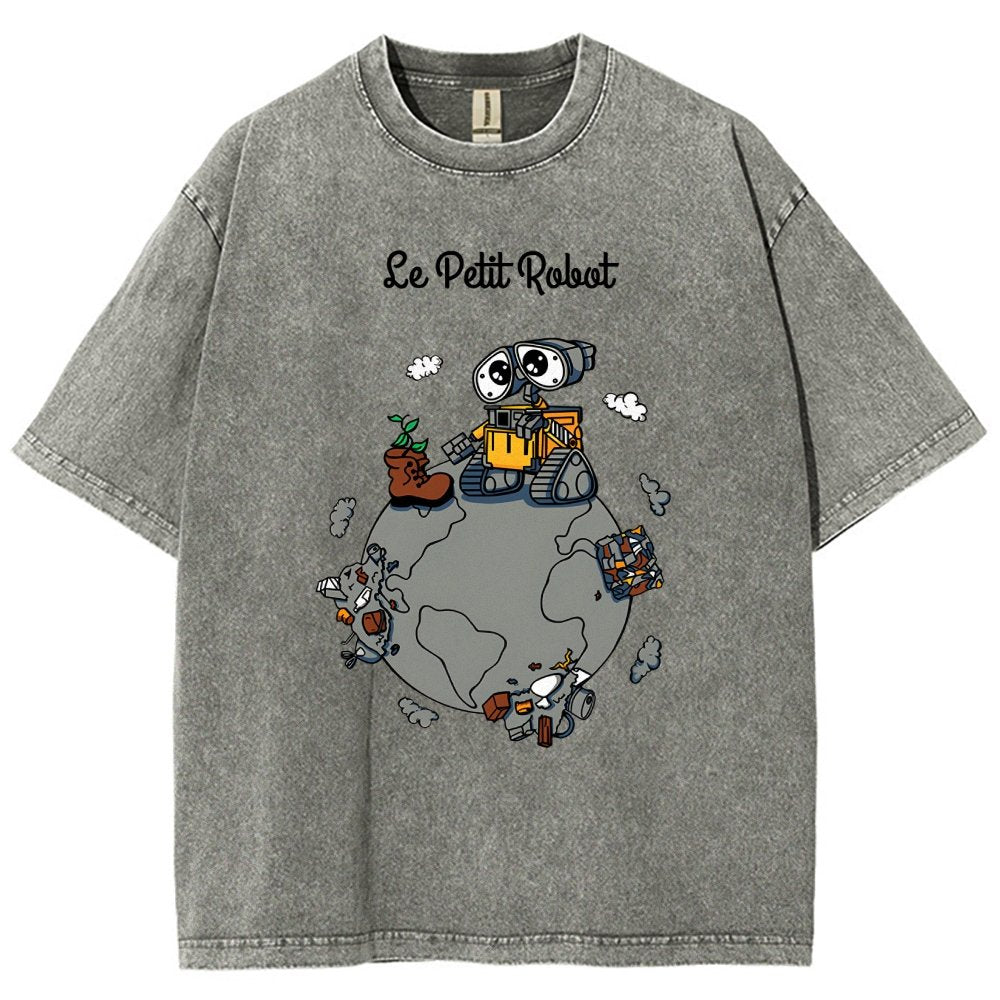 Le Petit Robot Vintage Distressed T-shirt