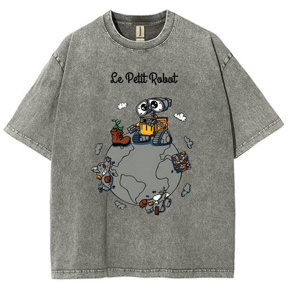 Le Petit Robot Vintage Distressed T-shirt