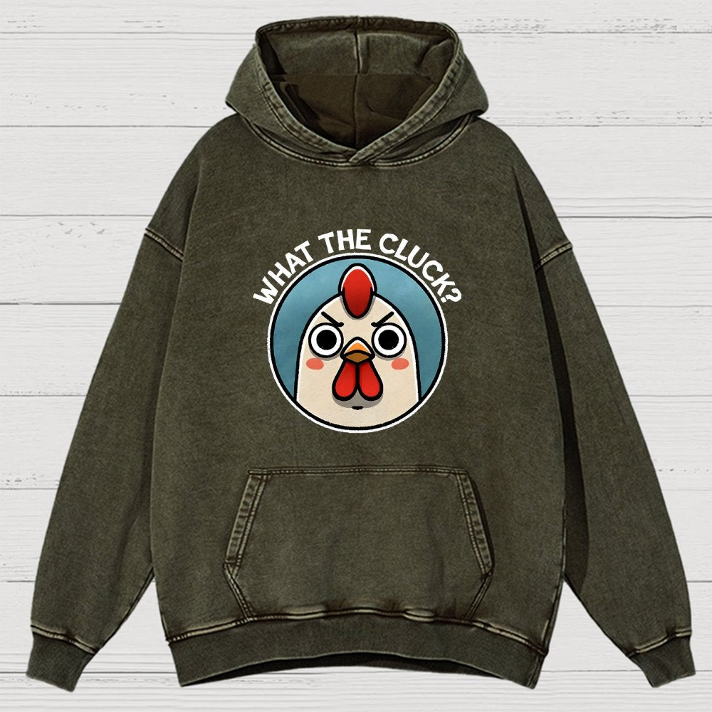 What The Cluck Vintage Distressed Hoodie