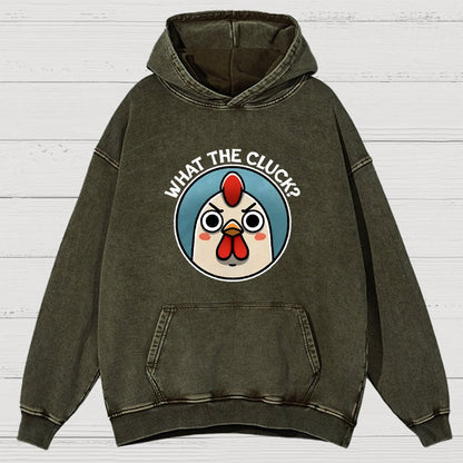 What The Cluck Vintage Distressed Hoodie