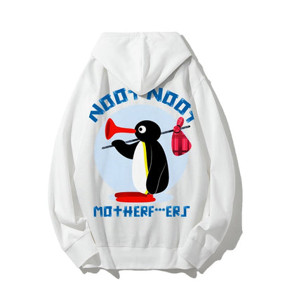 NOOT NOOT MOTHERF***ERS Printed Back Unisex Cotton Hoodie