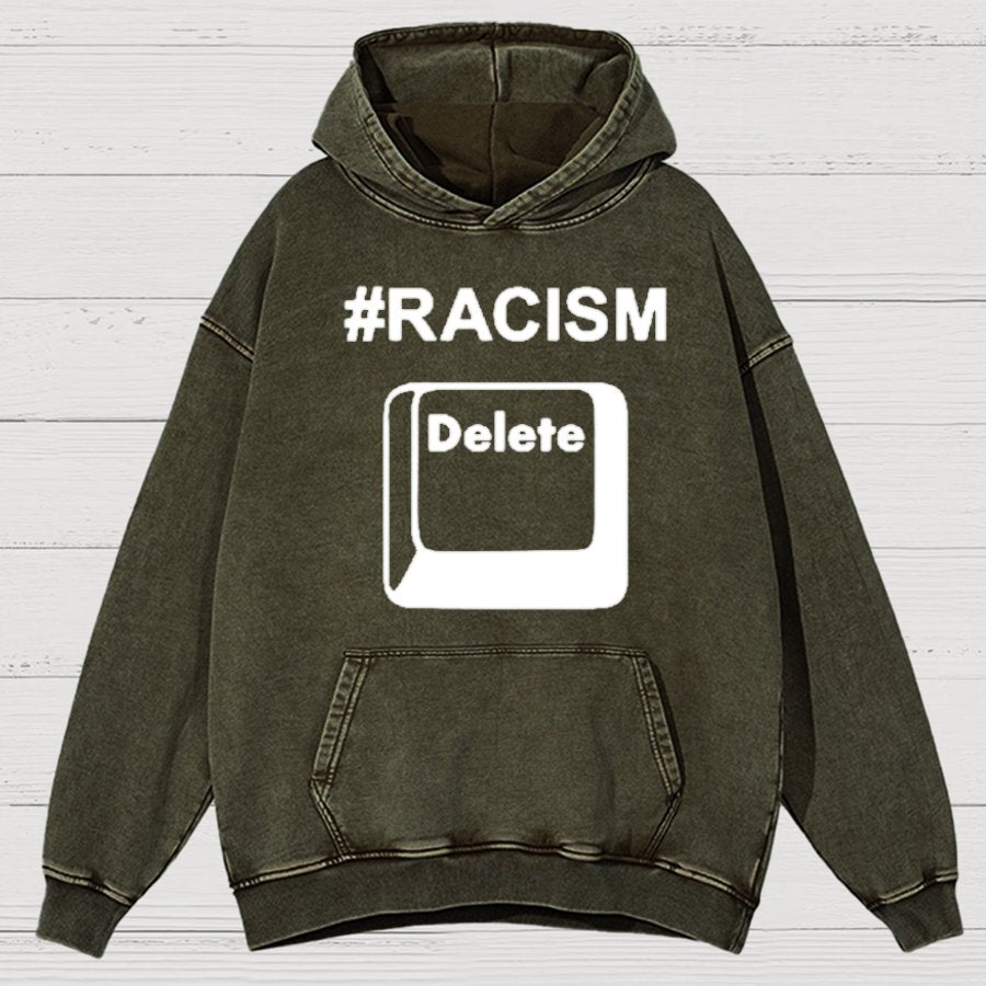 Delete Racism Now Vintage Distressed Hoodie