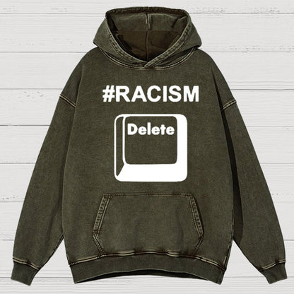 Delete Racism Now Vintage Distressed Hoodie