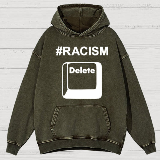 Delete Racism Now Vintage Distressed Hoodie