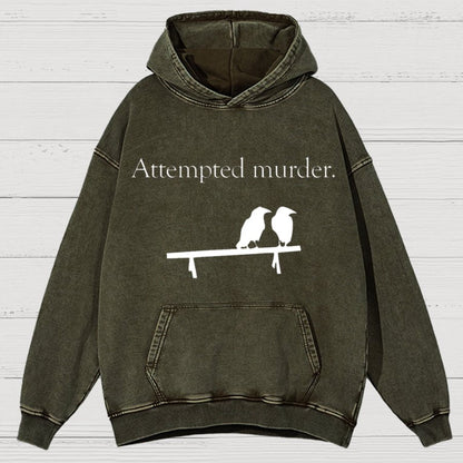 Attempted Murder Vintage Distressed Hoodie