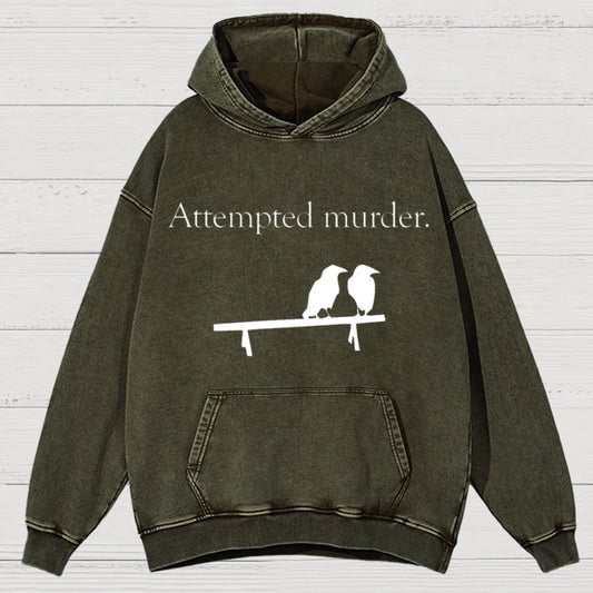 Attempted Murder Vintage Distressed Hoodie