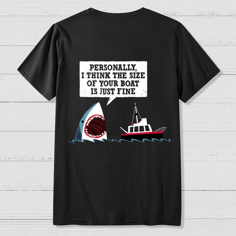Polite Sharks Nerdy Back Printing Geek T-Shirt