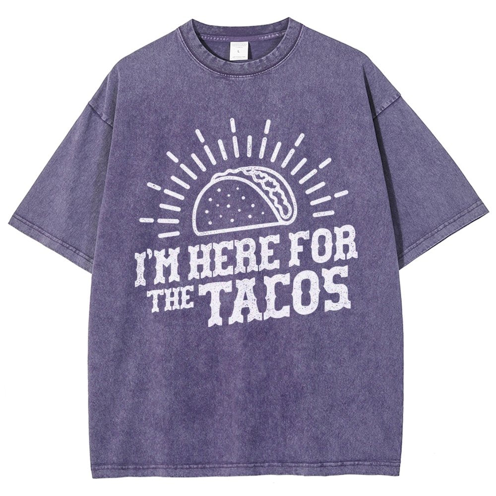 I'm Here For The Tacos Vintage Distressed T-shirt