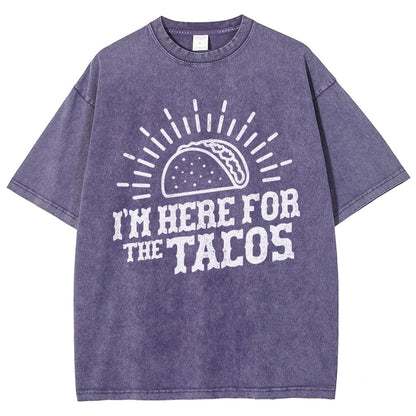 I'm Here For The Tacos Vintage Distressed T-shirt