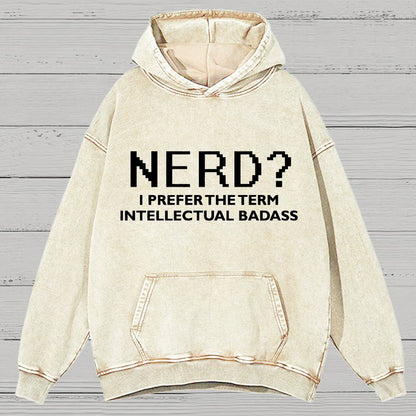 Funny Nerd Vintage Distressed Hoodie