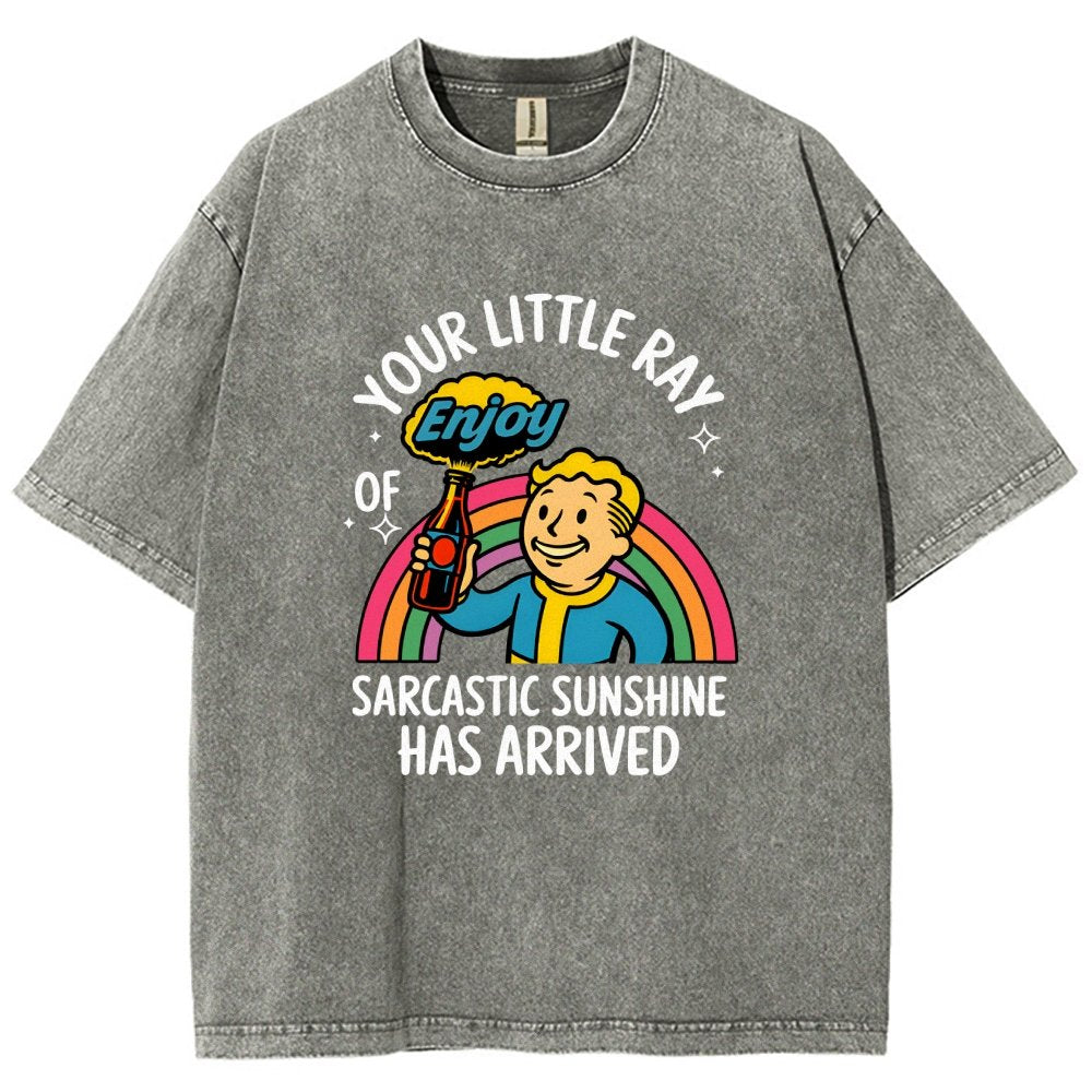 Your Little Ray of Sarcastic Sunshine Has Arrived Vintage Distressed T-shirt