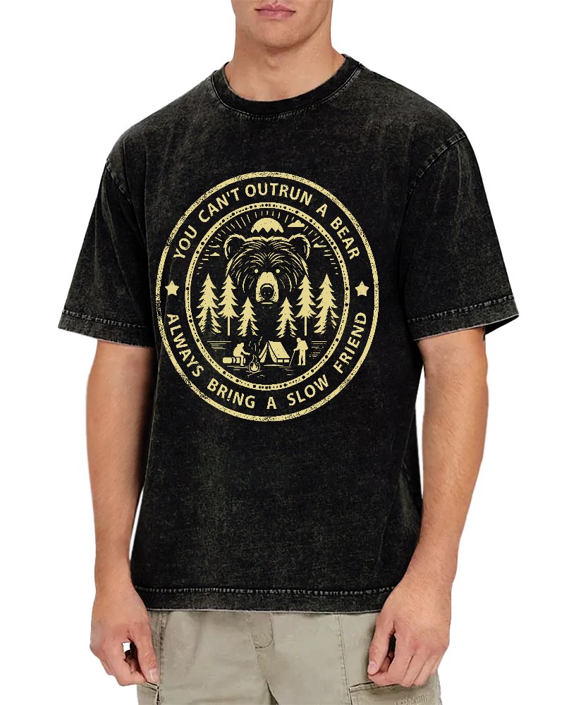 You Can't Outrun A Bear Vintage Distressed T-shirt