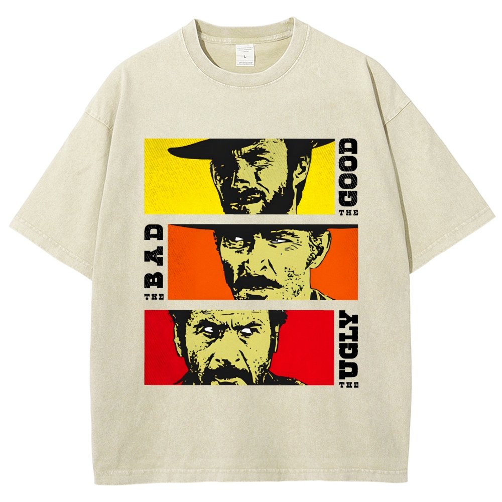 The Good The Bad The Ugly Cat   Vintage Distressed T-shirt