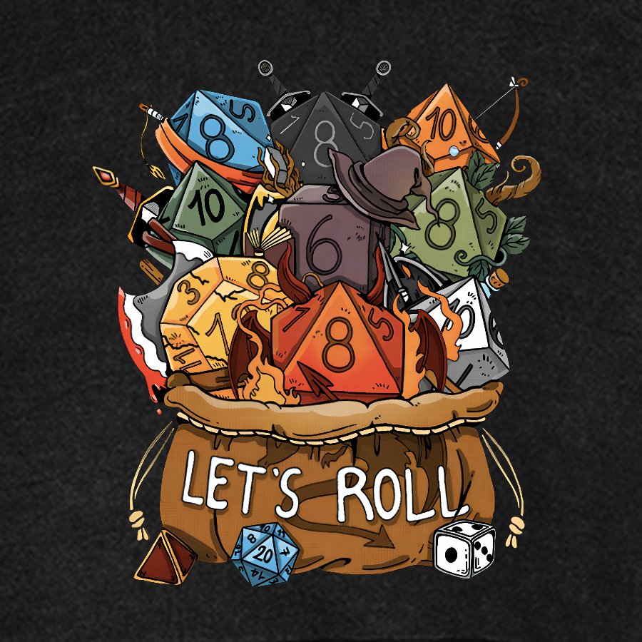 Let's Roll Nerdy Vintage Distressed Hoodie