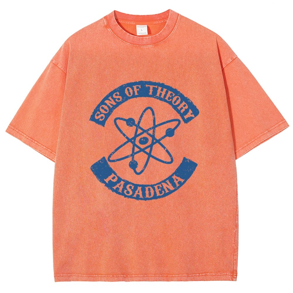 SONS OF THEORY Big Bang Humor Vintage Distressed T-shirt