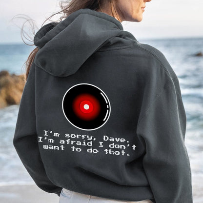 An Introvert's Odyssey I‘m sorry dave Printed Back Unisex Cotton Hoodie