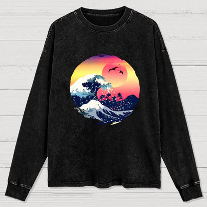 The Great Waves Washed Long Sleeve Tee