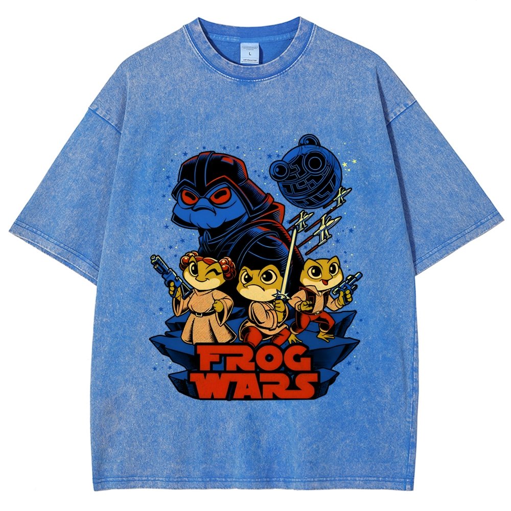 Frog Wars Vintage Distressed T-shirt