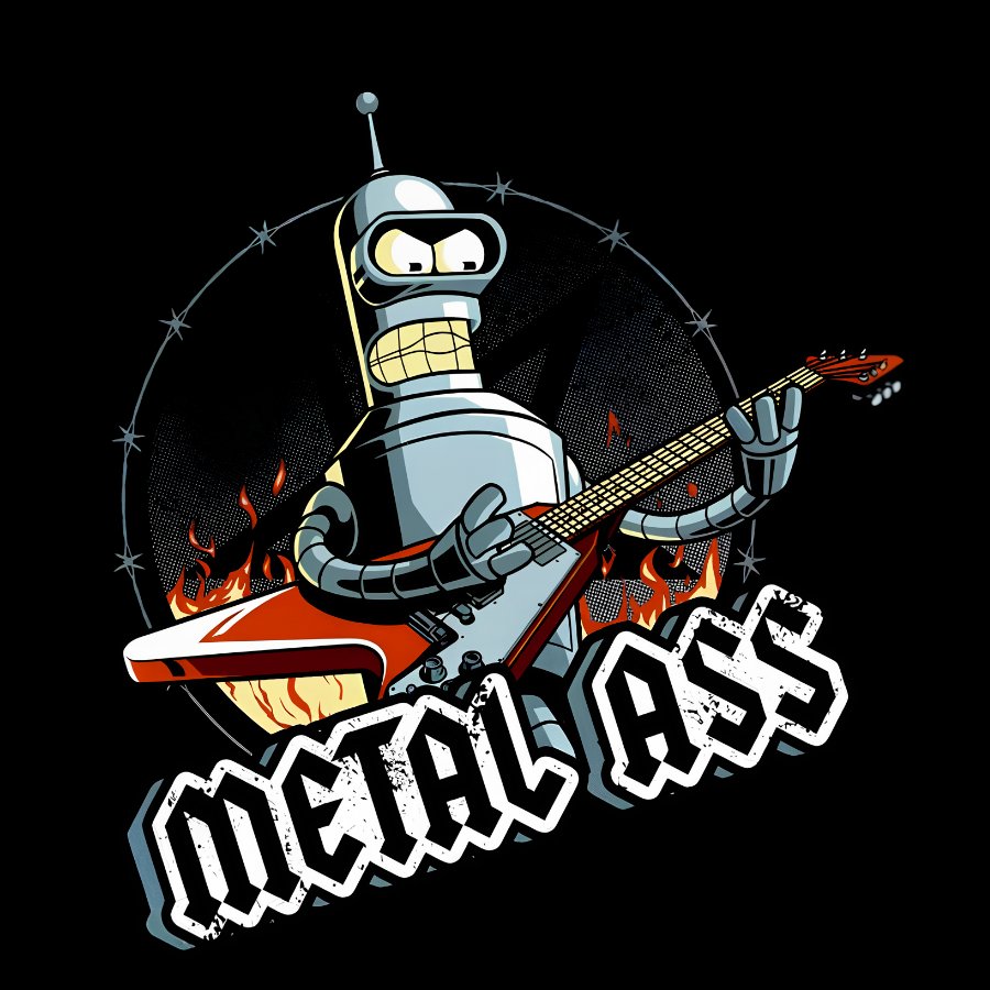 Robot Metal Rock Geek T-Shirt