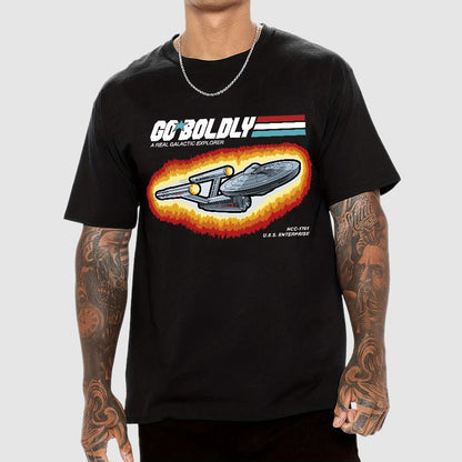 Go Boldly - A Real Cosmic Explorer Geek T-Shirt