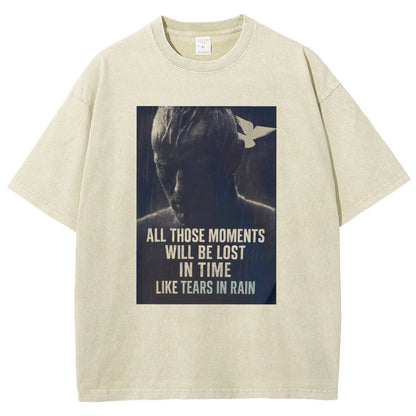 Like Tears in the Rain Vintage Distressed T-shirt