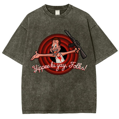 Yippee ki yay. folks! Vintage Distressed T-shirt