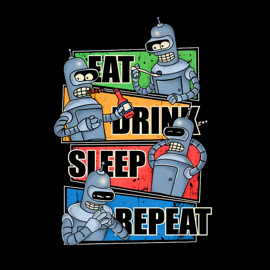 Eat Drink Sleep Repeat Geek T-Shirt