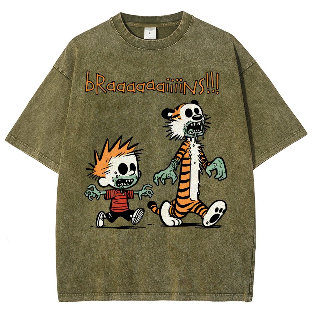 Braaaaaaiiiins!!! Vintage Distressed T-shirt