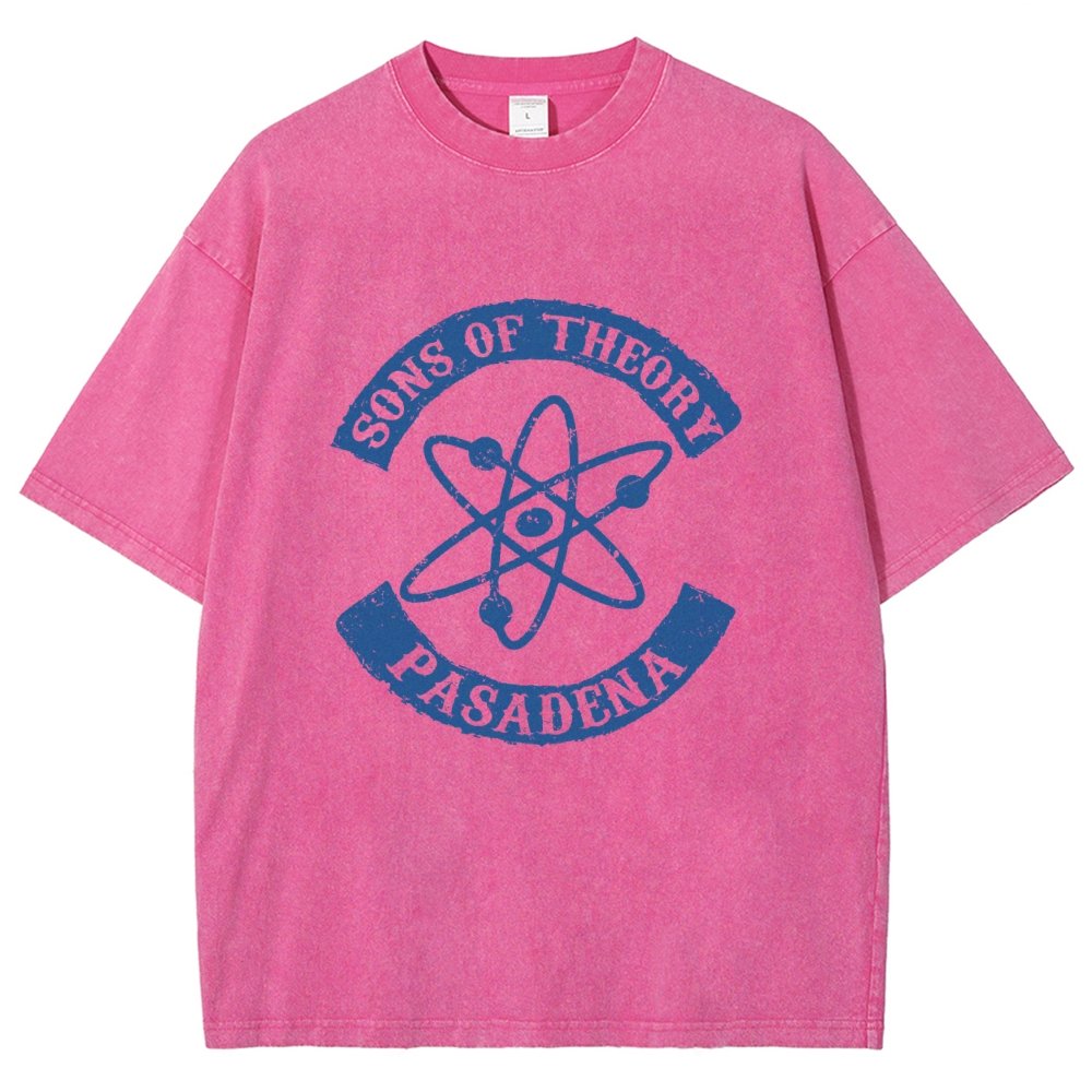 SONS OF THEORY Big Bang Humor Vintage Distressed T-shirt