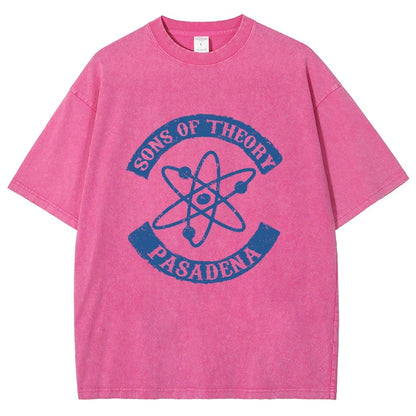 SONS OF THEORY Big Bang Humor Vintage Distressed T-shirt