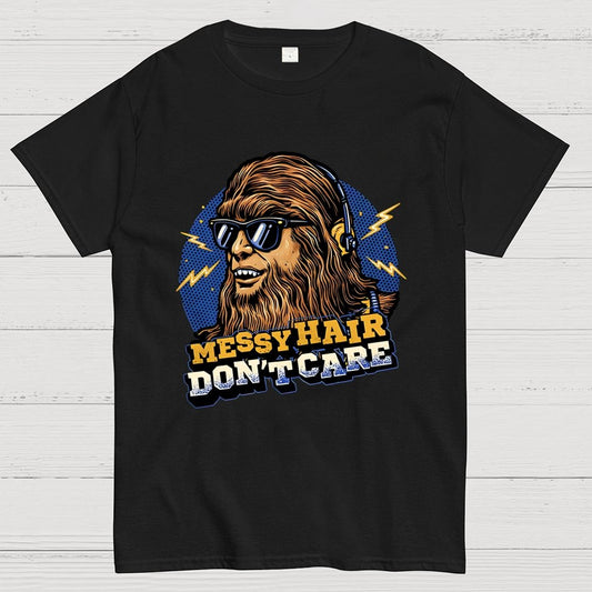 Messy Hair Don't Care Geek T-Shirt