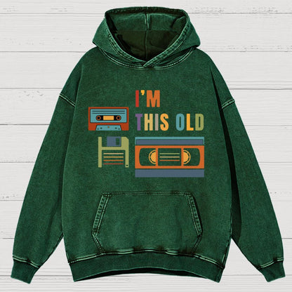 Im This Old Vintage Nerd Vintage Distressed Hoodie