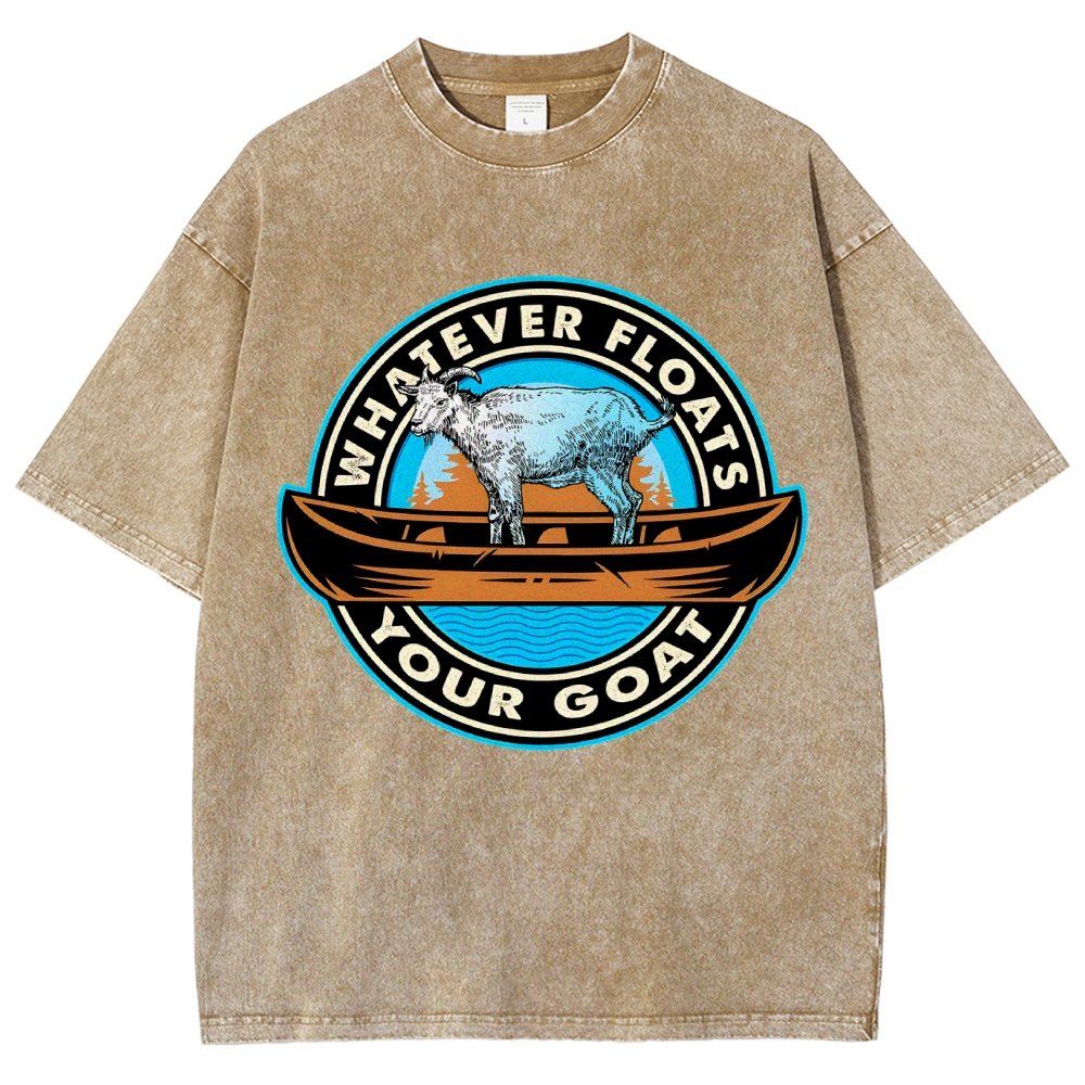 Whatever Floats Your Goat Vintage Distressed T-shirt