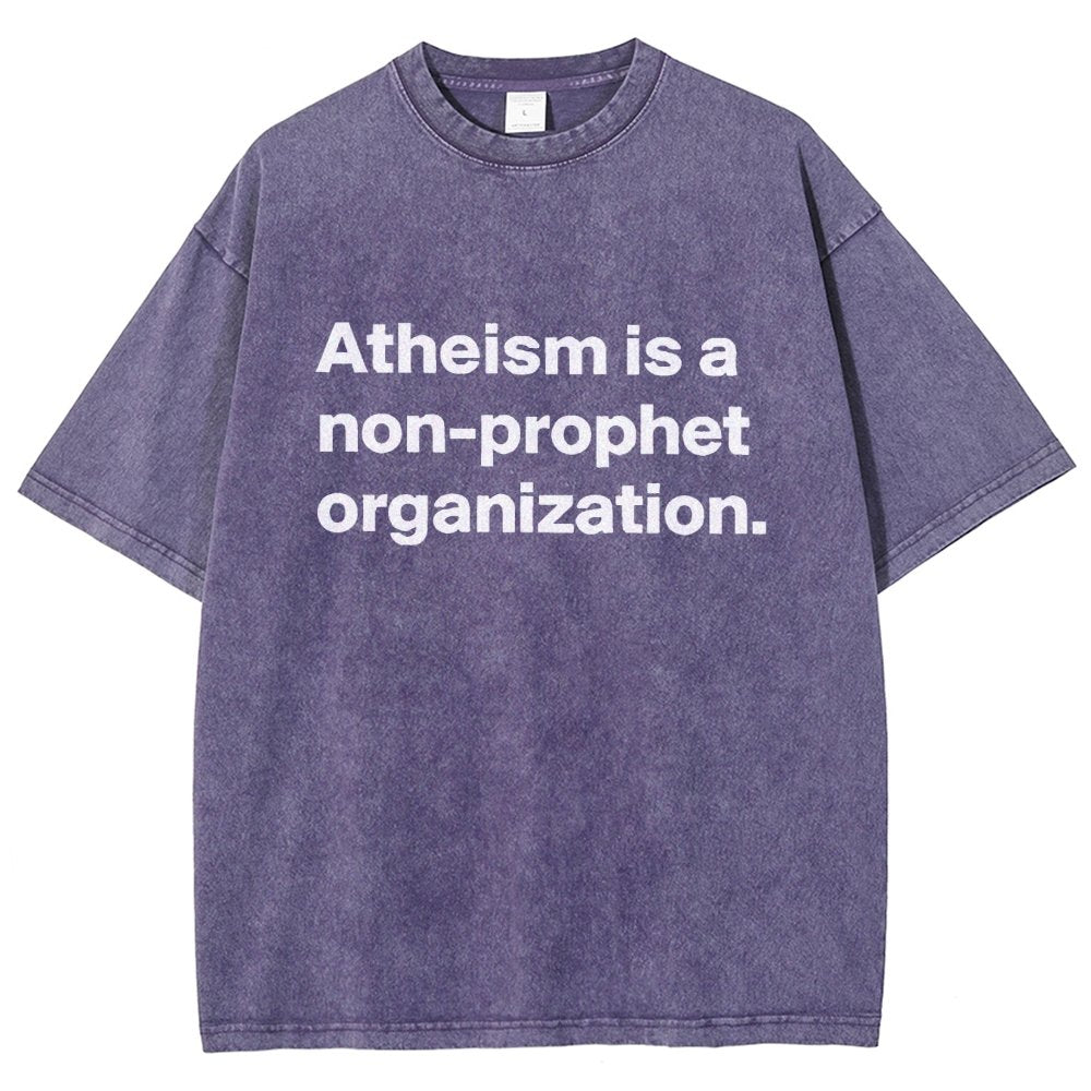 Atheism Is A Non-Prophet Organization Vintage Distressed T-shirt